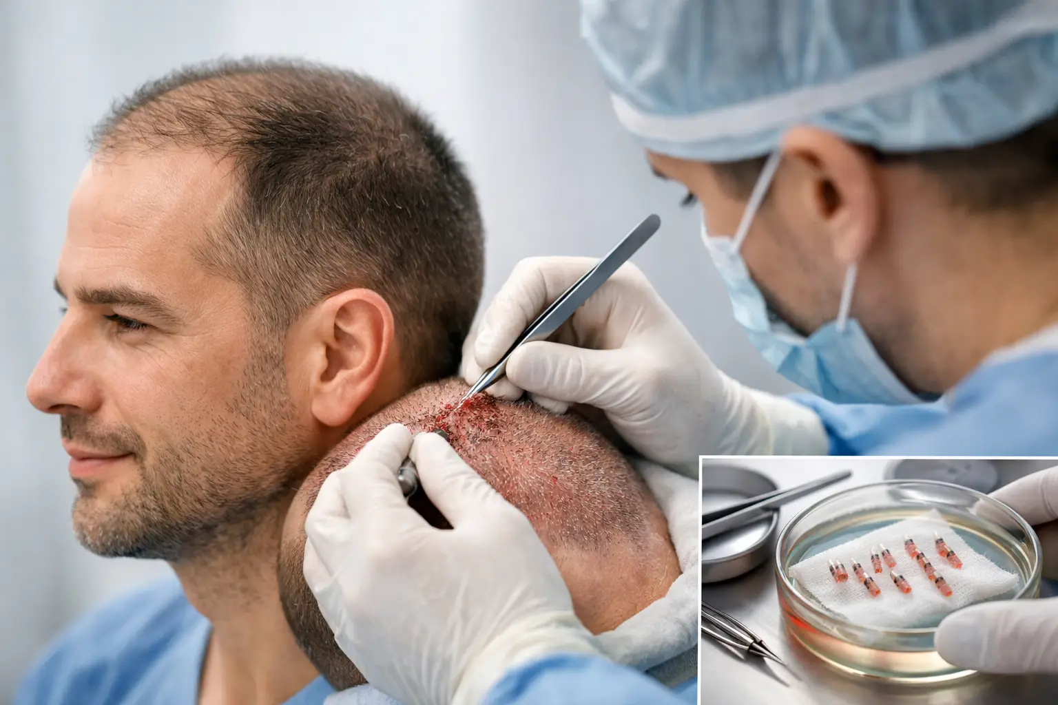 Come funziona l'autotrapianto capelli