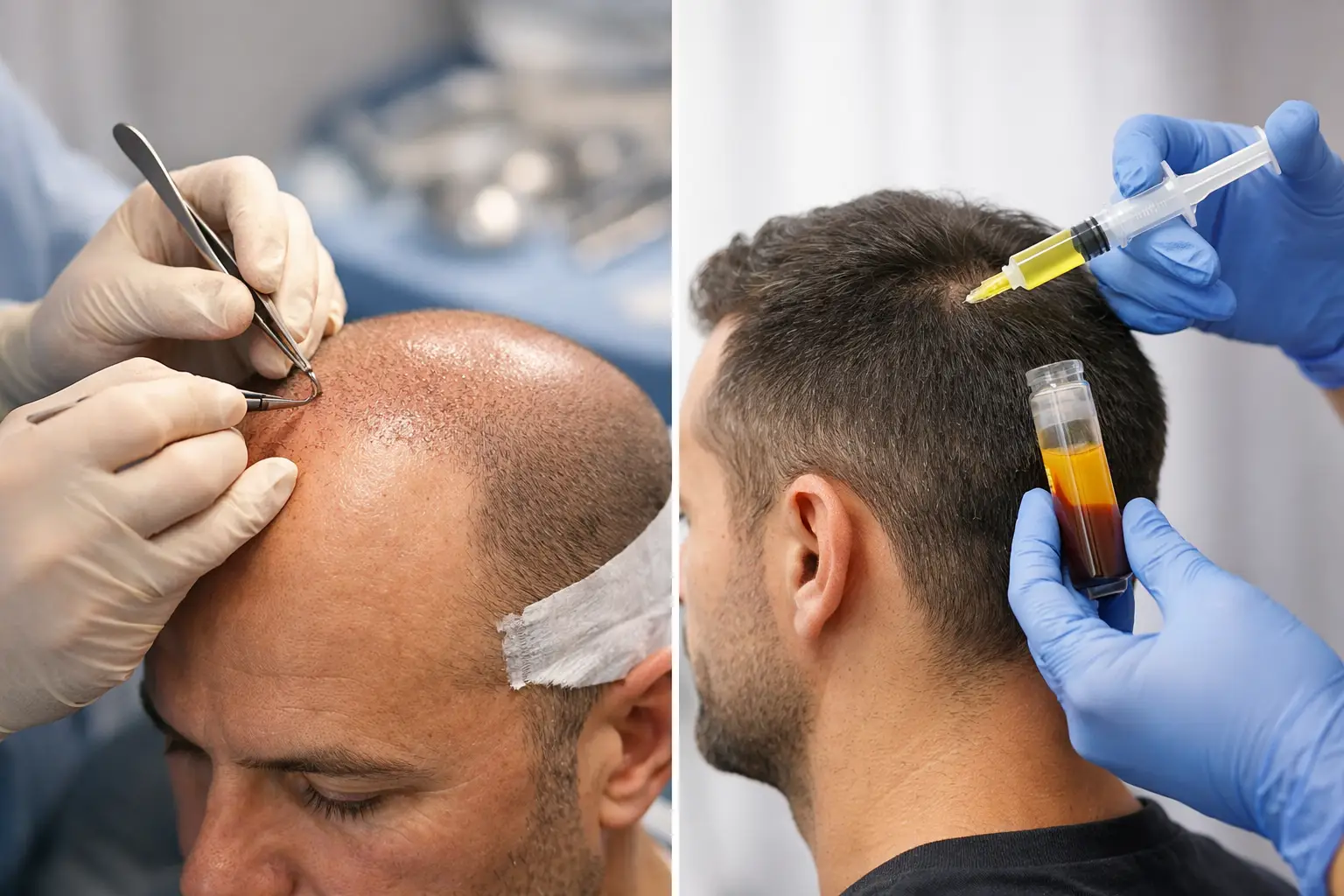 Innesto capelli o terapia PRP: cosa scegliere?